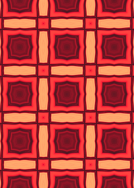 Red and Orange Geometric Pattern