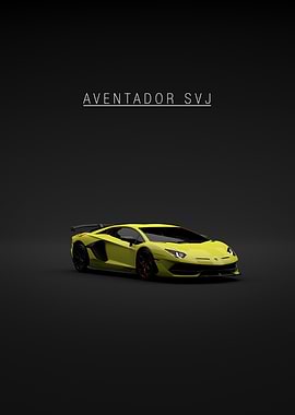 Front Lamborghini Aventador SVJ - Yellow
