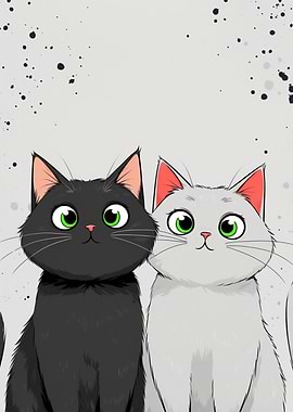 Cute Cartoon Cats
