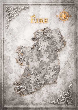 Ireland Map - Bright