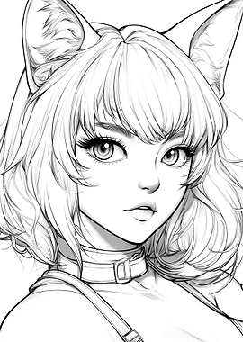 Anime Girl with Cat Ears ~ Catgirl Close-Up