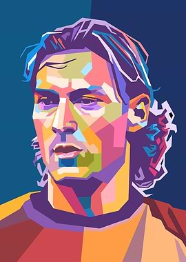 Pop Art Portrait of football player