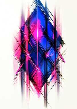 Prismatic Pulse – Echoes of Light - Abstract Geometric Art