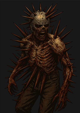 Spiked Zombie Illustration