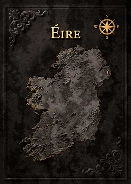 Ireland Map - Dark