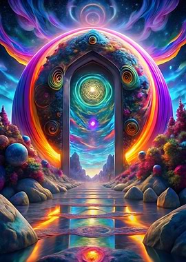Psychedelic Portal to a Cosmic Dreamworld