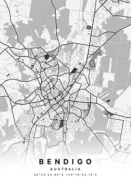 Bendigo Australia City Map