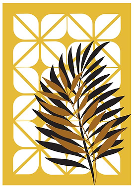 Palm Leaf Minimalist Art