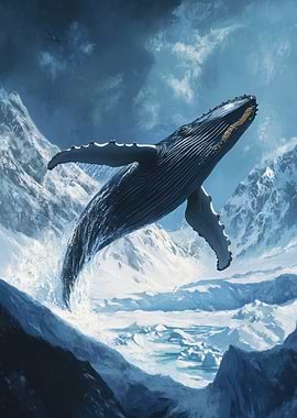 Whale Leaping Over Mountains