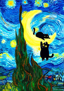 Starry Night Cats
