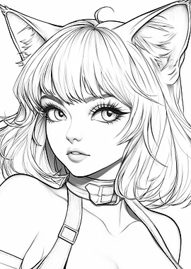 Anime Girl with Cat Ears ~ Catgirl