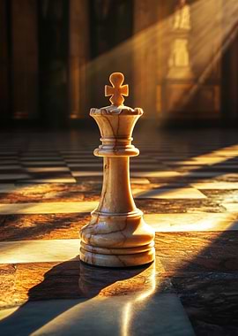 Chess King in Sunlight