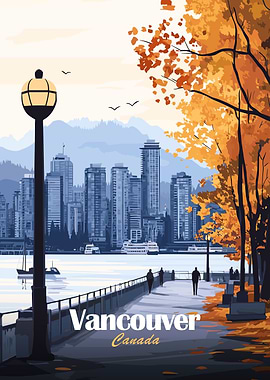 Vancouver Cityscape Poster