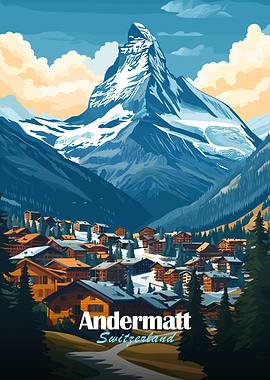 Andermatt Switzerland Mountain Village