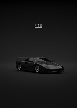 Front Ferrari F40 1992 - Black