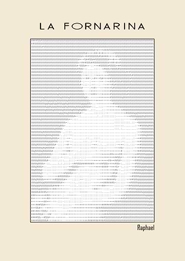 La Fornarina by Raphael (Ascii art)