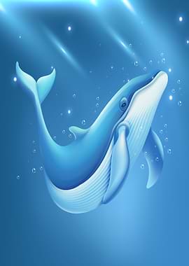 Blue Whale Underwater