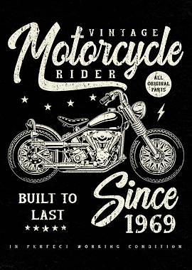 Vintage Motorcycle Rider