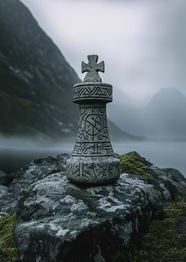 Stone King Chess Piece