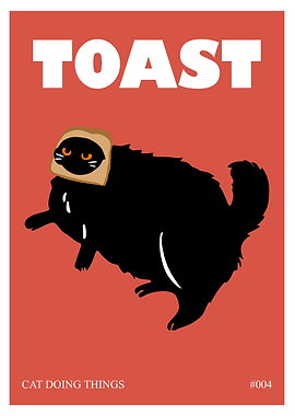 Cat Toast Illustration