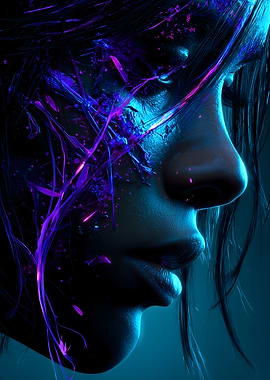 Cyberpunk Gothic Woman Portrait