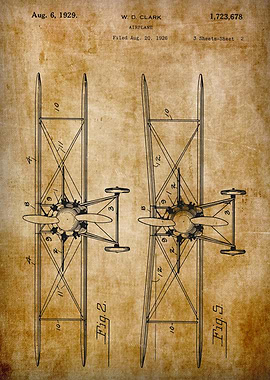 Airplane Patent - W. D. Clark - August 20, 1926 shet 2