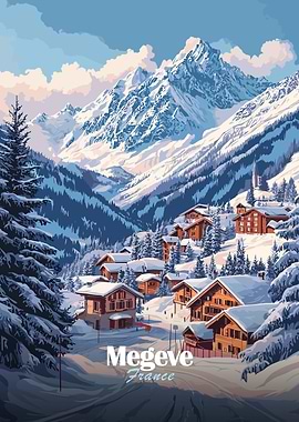 Megeve, France Winter Landscape
