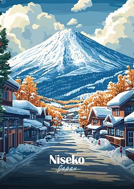Niseko Japan Winter Landscape