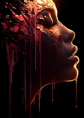 Golden Dripping Face