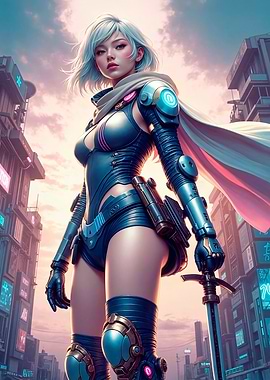 Cyberpunk Female Warrior