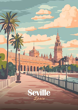 Seville, Spain Travel Poster