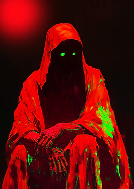Hooded Figure in Red