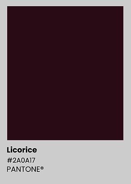Pantone Color: Licorice