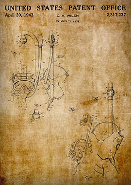 1943 Vintage swimmers mask]