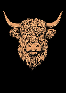 Highland Cow Portrait