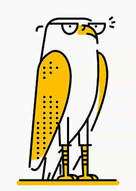 Cartoon Falcon Illustration