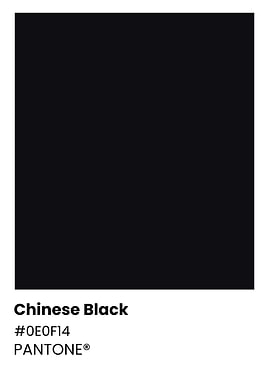Pantone Chinese Black Color