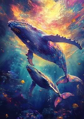 Humpback Whales Underwater
