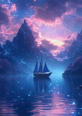 Sailing Under Starry Sky