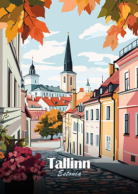 Tallinn, Estonia Cityscape