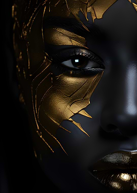 Golden Face Art