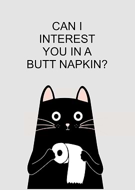 Butt Napkin Cat