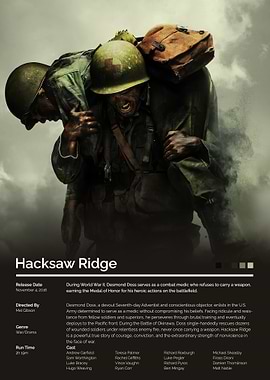 Hacksaw Ridge Movie Poster