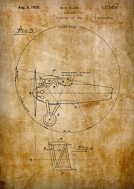 Airplane Patent - W. D. Clark - August 20, 1926 shet 3