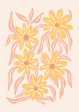 Pastel yellow daisies