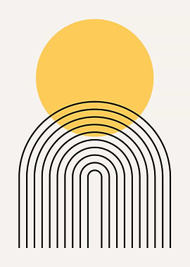 Abstract Rainbow Sun