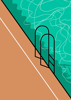 Poolside Minimalist Art