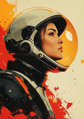 Astronaut Woman Portrait