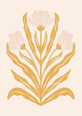 Symmetrical pastel flowers