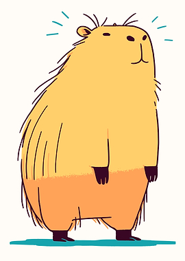 Cute Capybara Illustration